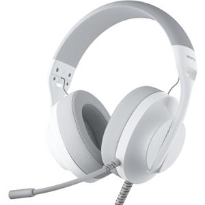 WIRWTRU S30 Gaming Headset with Microphone,198g Lightweight Design, Wired Gaming Headphones for Xbox, Xbox Series X|S, PS5, PS4, Switch, PC, Noise Cancelling Mic, Soft Earmuffs (White&Grey)