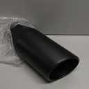 A-KARCK 4 Inch Inlet Exhaust Tip, Bolt On 4" Inlet 5" Outlet 12" Long Black Coating Exhaust Tailpipe Tip, Stainless Steel Rolled Edge