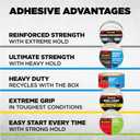 Scotch Box Lock Paper Packing Tape, Kraft Brown, Extreme Grip Kraft Paper Tape That Recycles with The Box, Shipping Tape, 1.88 in. x 25 yd., 8 Tape Rolls