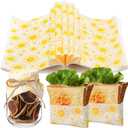 100 Sheet Bohemian Sun Wax Paper for Food Tissue Paper Gift Wrapping Yellow Sun DIY Baking Kitchen Package for Summer Hawaii Wedding Picnic Hamburgers Sandwiches Desserts