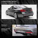 Rear Bumper Diffuser Compatible with 2012-2018 BMW 3 Series F30 F35 328i M-Performance Style Rear Bumper Lower Lip Diffuser Spoiler Double Exhausts One Outlet (Matte Black)