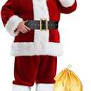 Santa Claus Costume for Men Santa Costume Santa Suit Adults Men Santa Outfit XXL 3pcs 
