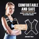 NATURELUX Weighted Vest with Reflective Stripe and Adjustable Buckle Straps, Black, 25 lbs