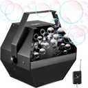 Theefun Bubble Machine: Remote Control 750ML Metal Bubble Blower Machine for 60 Min Usage Time, Plug-in Automatic Bubble Maker for Parties Wedding Birthday Indoor Outdoor, with AC Adapter