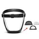 Super Protective Face Shield Anti-Fog Full Face Safety Shield Unisex All-Inclusive Face Protection with Detachable Filter (Black)