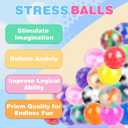 54Pack Stress Balls, Squishy Squeeze Balls Bulk Fidget for Adults Squishy Balls Stress Relief Balls, Stress Balls for Adults, Party Favors, Goodie Bag Stuffers, Small