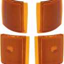 Brock Aftermarket Replacement Driver Left Passenger Right Upper and Lower Side Marker Light Unit 4 Piece Set Compatible with 1994-2002 GMC C/K Pickup