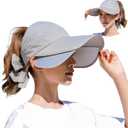Peicees Wide Brim Visor Hat for Women Golf Visor Cap Sun Protection Hat for Beach Garden Tennis Running Sunshade Hat