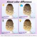 Eawwii Brown to Blonde Short Wavy Wig for Women Lace Hairline Bob Style Synthetic Heat Resistant - Natural Appearance for Everyday Hairstyle 14 Inch