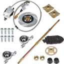 32 Go Kart Axle Kit with Shaft + Hub+ Chain+ Brake Master Cylinder + Sprocket Replacement for Go Kart ATV