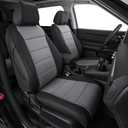 Custom Seat Covers for 2015-2016 Honda CR-V,Premium Faux Leather Car Seat Cover Set,Full Set Waterproof SUV Seat Protector,Armrest Covers Included (Black/Gray)