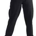 Hanes Women's Sweatpants, EcoSmart Fleece Joggers, Pocketless Cinched Leg Sweatpants for Women, 30" (Medium, Ebony)