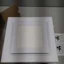 Bathroom Exhaust Fan with LED Light Ceiling Mount Ventilation Fan 118 CFM 1.0 Sones 4 Inch Duct Quiet Bathroom Vent Fan with Light Combo 5000K for Home Bath Hotel-Squares