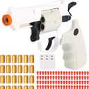 ASTM-Certified ZP5 Compact Toy Revolver: Quick Reload, 32ft Range, Durable ABS - Kid-Safe & Lightweight w/Speed Loader, 24 Shells & 100 Safe Bullets