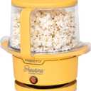 Presto 05206 Showtime Gourmet Oil Popcorn Popper - 9-Cups, Built-In Serving Bowl, Compact Design, Ceramic Nonstick, PFAS Free, Yellow