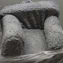 Kids Snuggly-Soft Sherpa Chair, Cuddly Toddler Foam Chair for Boys and Girls, Grey