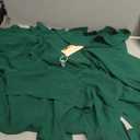 Dokotoo Women's Wrap V Neck Short Flared Sleeve Wedding Guest Dress Smocked Elastic Waist Tiered Belted Ruffle Hem Mini Dress, L