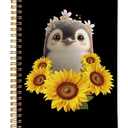 Ecezatik Penguin Notebook Journal - Sunflower Notebook, Penguin Gifts for Women, Cute Penguin Gifts, Animal Lover Gifts, Penguin Decor Spiral Notebook 5.5x8.3