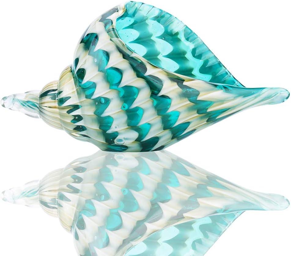 Qf Hand Blown Seashell, Beautiful Home Decor, Handmade Glass Art, Glass Conch