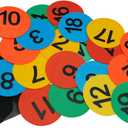 Eco Walker 4inch Mini Floor Spot Markers for Classroom Preschool and Kindergarten (Set of 20pcs) (Multicolor Number 1-20)