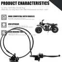 Upgraded Hydraulic Brake System The Left of The 7/8" Handlebars 50 inch Hose for 97cc 2.8HP Baja Doodle Bug DB30 Blitz Dirt Bug Racer Mini Bike Motorsports Go Kartssilver