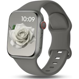 2 x Patented Sport Silicone Band Compatible with Apple Watch Bands 40mm 38mm 41mm 42mm 44mm 45mm 46mm 49mm Women Men, Soft Waterproof Sport Strap for iWatch Bands Series 11 10 9 8 7 6 5 4 3 2 1 SE Ultra