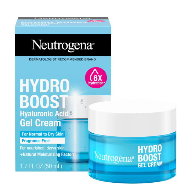 Neutrogena Hydro Boost Gel Cream, 48 Hr Hydration for Normal/Dry Skin, Fragrance Free, Face Moisturizer with Hyaluronic Acid, 1.7 oz. & Trial Size Hydro Boost Hydrating Gel Cleanser, 0.5 fl oz