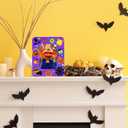 Winlyn 24 Sets Halloween Craft Kits DIY Halloween Picture Frame Decorations Art Sets Ghost Monster Jack-O'-Lantern Fall Leaf Festive Foam Stickers Arts and Crafts for Kids Party Classroom Activities