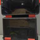 IRIS USA WeatherPro 74 Qt Storage Bins with Lids, 4 Pack, BPA-Free Plastic Gasket Box with Tight Latch and Seal, Stackable Nestable Tote Tub - Black/Red