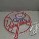 YANKEES neon signs for wall decorbaseball team Neon Lights for BedroomLED Signs Suitable for man cave5V Power AdapterbirthdayChristmas Gifts for boys 13 * 15Inch(red+blue+white)