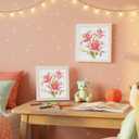 Diamond Art Painting Kits for Kids with Frame,Lily Diamond Art for Kids Ages 4-8-12,Flower Diamond Painting for Kids Beginners 5D Full Drill Gem Art for Kids DIY Crafts for Girls 8-12 (7x7 Inch)