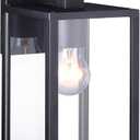 Dusk to Dawn Outdoor Lighting,Outdoor Wall Light Fixtures Waterproof,Exterior Front Porch Lights with Toughened Glass Shade,Modern Matte Black Wall Sconce for Patio Porch Garden (1 Pack)