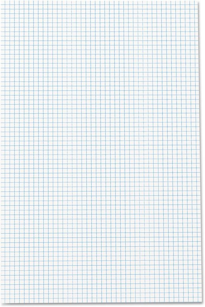 Ampad Quadrille Double Sided Pad, 11 x 17, White, 4x4 Quad Rule, 50 Sheets, 1 Pad (22-037)