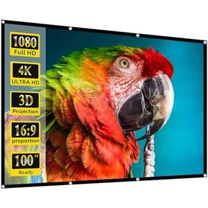 Projector Screen, 100 inch Movie Projector Screen16:9 Foldable Portable Projector Screens for Home Theater, Outdoor, Indoor Party, Office, Weding Projector Screen, 100 inch Movie Projector Screen16:9 Foldable Portable Projector Screens for Home Theater, Outdoor, Indoor Party, Office, Weding