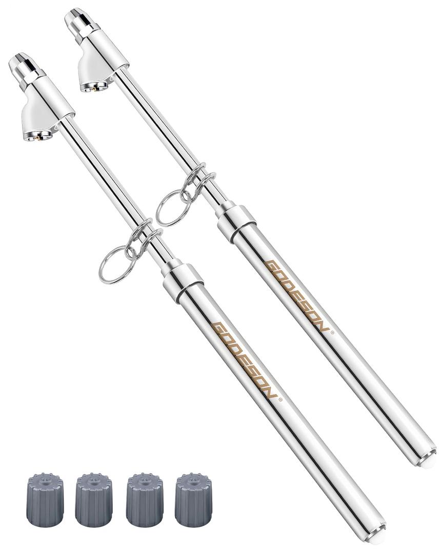 GODESON Heavy Duty Tire Pressure Gauge- 10-150PSI, Accurate Truck Air Gauge for Car, Semi, MotorcyclePortable Tire Pressure Checker with Zinc Alloy Head & Stainless Steel Body Easy to Use(Pack of 2)