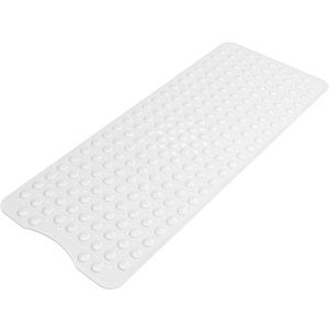 AmazerBath Shower Mat Non Slip 40 x 16 Inches, Shower Stall Mats with Suction Cups and Drain Holes, Non Slip Bath Mat for Tub for Elderly & Kids, White