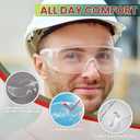 Safety Glasses Over Eyeglasses 12Pack, Anti-scratch Safety Goggles, Anti-fog Lab Goggles Over Glasses, Ansi Z87.1 safety glasses for men&women, Clear goggles for construction, shooting