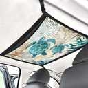 Seaturtle Car Ceiling Cargo Net Pocket Hanging Storage Bag with Zipper 31.5"x21.6" Double-Layer Mesh Car Roof Storage Organizer Long Road Trip Truck SUV Travel Camping