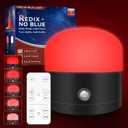 Neporal REDIX 670nm Red Light for Sleep, 100% Blue Light Blocking & Dimmable & 4 Timer Red Night Light for Melatonin Promoting, with Remote Red Light Lamp for Bedroom, Sleeping, Reading, Baby Nursery (3.15IN)