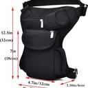 Canvas Hiking Waist Fanny Pack Tactical Drop Leg Bag Purse Running Waist Belt Hip Bag Outdoors Motorcycle Bike Cycling Pouch Shoulder Bag