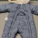 AiWMGL Baby Girls Boys Snowsuit Newborn Winter Clothes Jumpsuit Romper Infant Hooded Fleece Coat Jacket Outwear (0-6 Months, Blue)