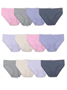 Fruit of the Loom Women's Beyondsoft Underwear (Regular & Plus Size), Bikini-Cotton Blend-12 Pack Assorted Colors, 5
