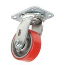 Heavy Duty Casters Set of 4 Industrial Caster Wheels with Polyurethane & Cast Iron, Swivel Plate Casters for Platform Trucks
