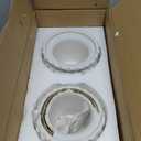 Thriving Thicket 2 Pack of 6 Inch African Violet Pots Self Watering, Ceramic Planter with Water Reservoir and Fill Lines, 4 Inch Opening, Indoor Flower Pot, Holds 3 Weeks of Water (2 Pack White)