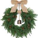 Christmas Wreath Christmas Front Door Wreath Ornament,Christmasl Collection, 20X16Inches, for Home Winter Thanksgiving Xmas Outdoor Indoor Mantel Wall Window Party Holiday Decor