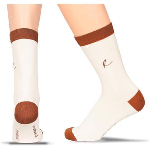 loomdale comfort coffee socks for hiking running everyday wear (US, Numeric, 5, 11, Regular, Regular, Ivory White) , 2Pack