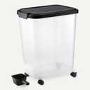 Amazon Basics Pet Food Storage Container with Wheels, BPA-Free, Detachable Scoop, 30lbs Capacity, Reliable Seal
