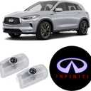 Never Fade Car LED Door Logo Projector Ghost Shadow Light, Compatible with Q50 Q60 Q70 QX70 QX50 QX56 QX60 JX35 QX70 QX80 EX FX G M Series Car Accessories (White Red)