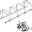 LLY Houseware 4 Bicycle Floor Parking Adjustable Storage Stand Bike Rack Parking Garage
