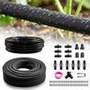 Upgraded 230FT Drip Irrigation System with 1/4" Soaker Hose -Weeping Technology for Deeper Root Watering,Garden Watering System for Raised Beds, Greenhouse, Lawn - Save Water